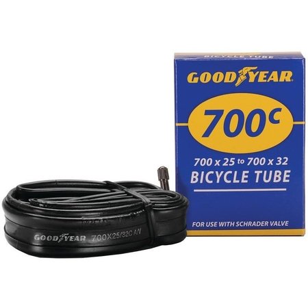 KENT Bicycle Tube, Butyl Rubber, Black, For 700c x 25 to 32 in W Bicycle Tires 91082
